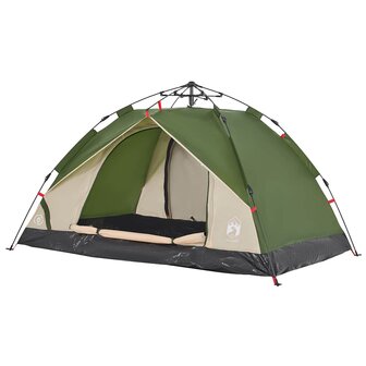 Koepeltent 3-persoons snelontgrendeling groen