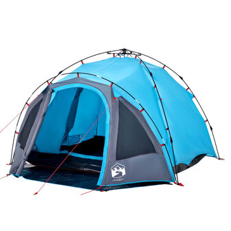 Koepeltent 3-persoons snelontgrendeling blauw