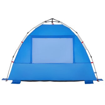 Strandtent 2-persoons waterdicht snelontgrendeling azuurblauw