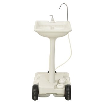 Campingtoilet en wasbak met watertank