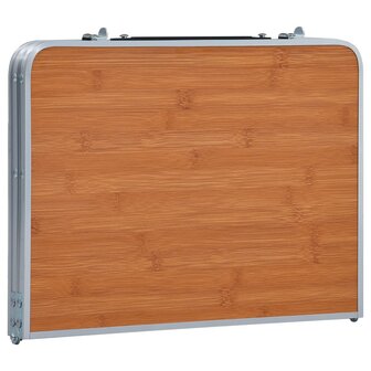 Campingtafel inklapbaar 60x40 cm aluminium bruin