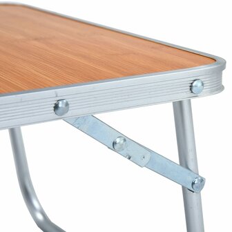 Campingtafel inklapbaar 60x40 cm aluminium bruin
