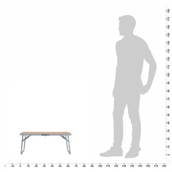Campingtafel inklapbaar 60x40 cm aluminium bruin
