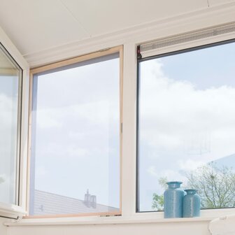 Muggen- en insectenscherm 1x3 m glasvezel wit
