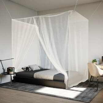 Hangende klamboe 156 gaas 220x100x150 cm wit