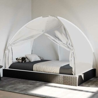 Klamboe met deuren Mongolia 220 gaas 200x120x130 cm wit