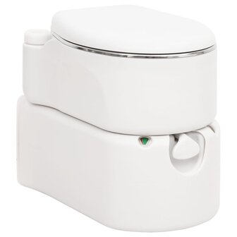 Campingtoilet ge&iuml;ntegreerd 24+17 L HDPE en staal wit