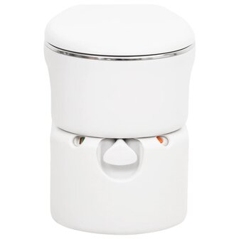 Campingtoilet ge&iuml;ntegreerd 24+17 L HDPE en staal wit