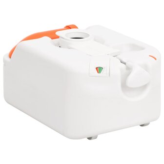 Campingtoilet ge&iuml;ntegreerd 24+17 L HDPE en staal wit