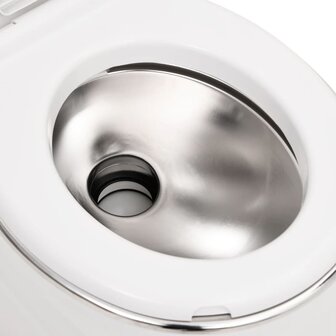 Campingtoilet ge&iuml;ntegreerd 24+17 L HDPE en staal wit