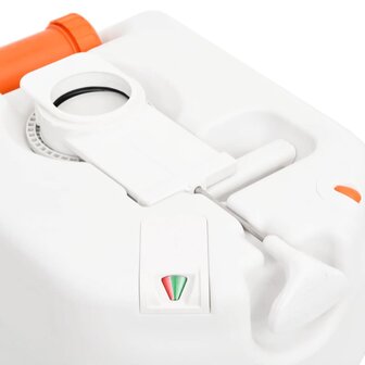 Campingtoilet ge&iuml;ntegreerd 24+17 L HDPE en staal wit