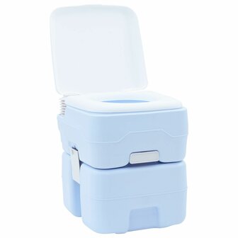 Draagbare Toiletlamp Blauw &amp; Wit Kunststof 20 L