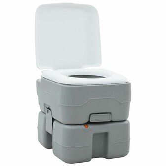 Camping Toilet Draagbaar Grijs 10L Schoon Water 20L Afval Tank