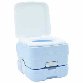 Draagbaar Kampeertoilet Blauw 10L Verswater en 10L Afvaltank