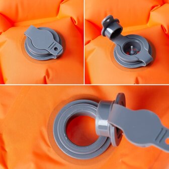 Kampeermatras opblaasbaar 190x58x6 cm 1-persoons oranje