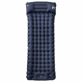 Kampeermatras met kussen zelfopblazend 1-persoons grijs