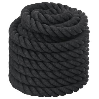 Battle rope 15 m 11 kg polyester zwart