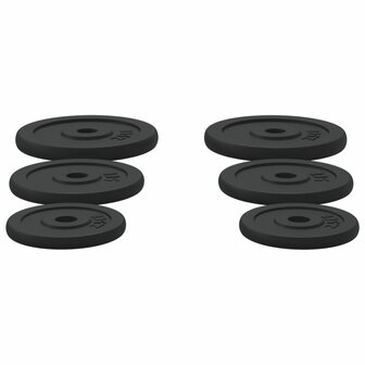 Halterschijven 6 st 30 kg gietijzer