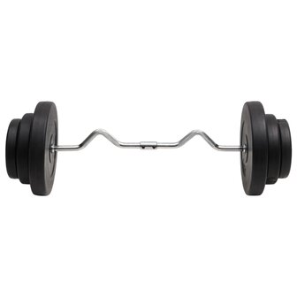 Halter gebogen met gewichten 60 kg