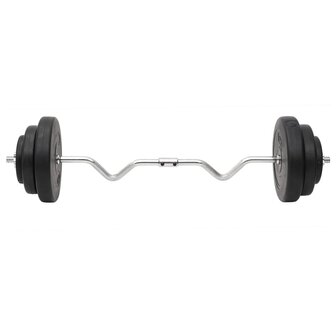 Halterset met gewichten curl 60 kg