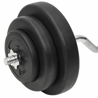 Halterset met gewichten curl 60 kg