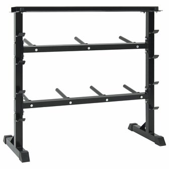 Dumbbell Rack met 7 Houders en 8 Haken 300 kg Staal