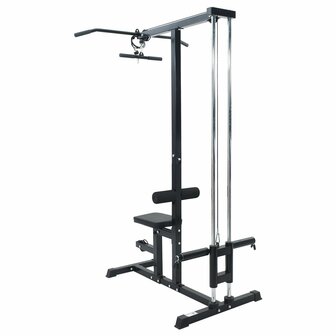 Lat Pulldown Machine met Verstelbare Zitting 80 kg Laadbaar Staal
