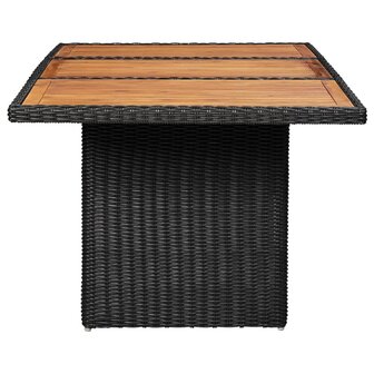 11-delige Tuinset poly rattan zwart