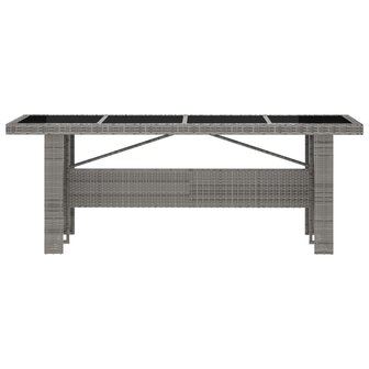 11-delige Tuinset met kussens poly rattan grijs