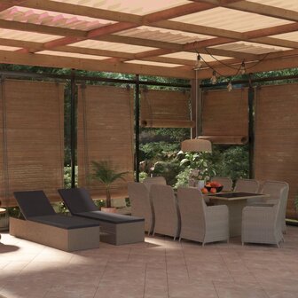 11-delige Tuinset poly rattan bruin