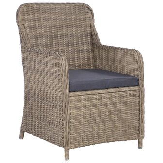 11-delige Tuinset poly rattan bruin