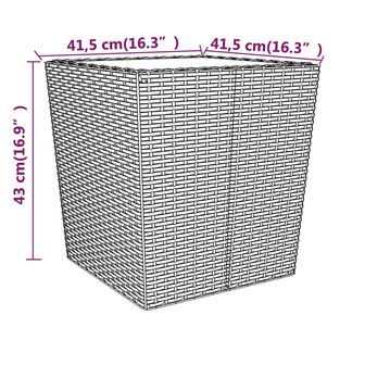 5-delige Bistroset poly rattan en gehard glas grijs