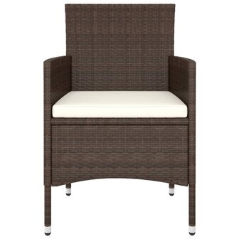 5-delige Loungeset poly rattan bruin