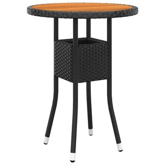 5-delige Loungeset poly rattan zwart