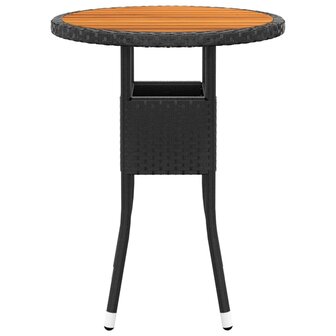 5-delige Loungeset poly rattan zwart