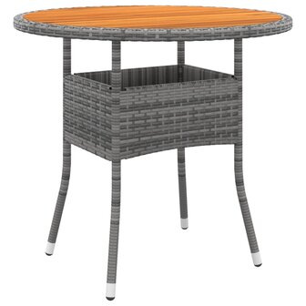 3-delige Tuinset poly rattan grijs