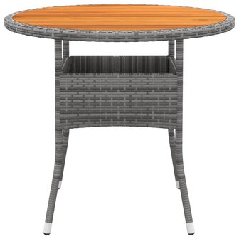 3-delige Tuinset poly rattan grijs