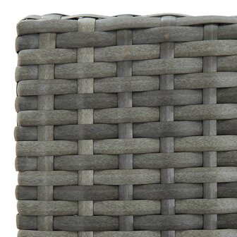 3-delige Tuinbarset met kussens poly rattan grijs
