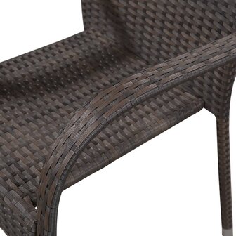 3-delige Tuinset poly rattan bruin