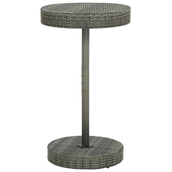 3-delige Tuinbarset met kussens poly rattan grijs
