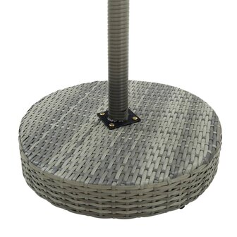 3-delige Tuinbarset met kussens poly rattan grijs