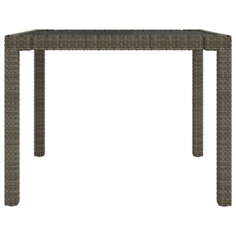 3-delige Tuinset met kussens poly rattan grijs