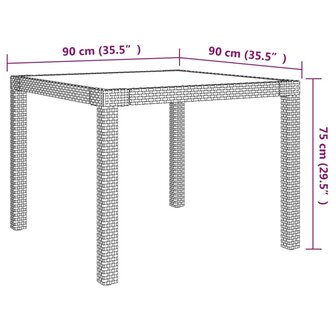 3-delige Tuinset met kussens poly rattan grijs