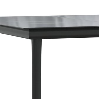 3-delige Tuinset met kussens poly rattan zwart en grijs