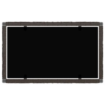 4-delige Loungeset met kussens poly rattan bruin