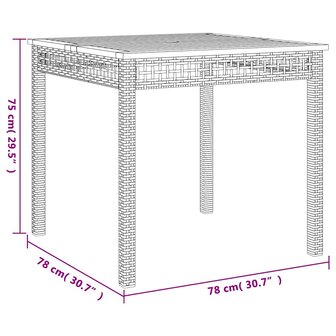 3-delige Tuinset met kussens poly rattan beige