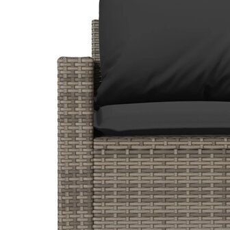 4-delige Loungeset met kussens poly rattan grijs
