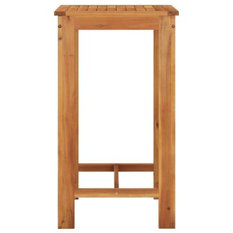 3-delige Tuinbarset massief acaciahout en poly rattan bruin
