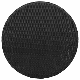 3-delige Bistroset met kussens poly rattan zwart