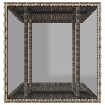 3-delige Bistroset met kussens poly rattan beige